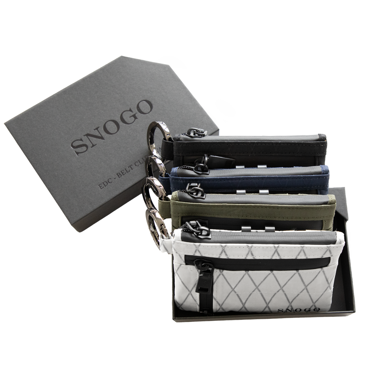 Snogo EDC Attaché Men's 7-Pocket Belt Clip Wallet with Keyring