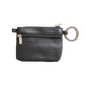Litchi Leather 4-Pocket Wallet with Keyring
