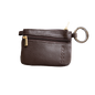 Litchi Leather 4-Pocket Wallet with Keyring