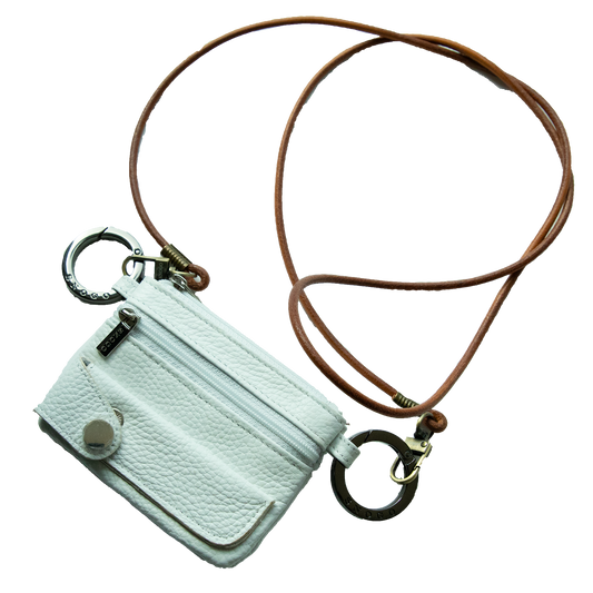Travel Wallet  | Litchi Leather 4-Pocket with Keyrings & Strap